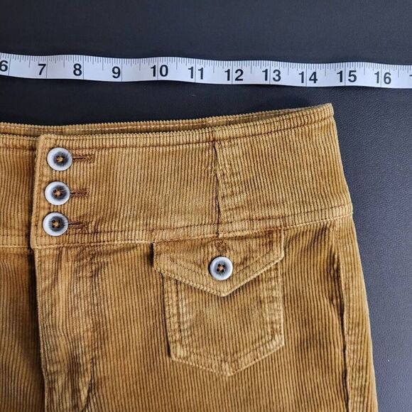Pilcro Anthropologie Womens Bootcut High Rise Corduroy Pants Size 27 Orange Boho - Picture 9 of 11